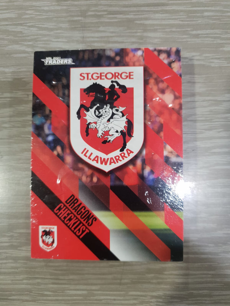 St George Illawarra Dragons Team Set of NRL Traders 2021 Trading Cards Wrapped