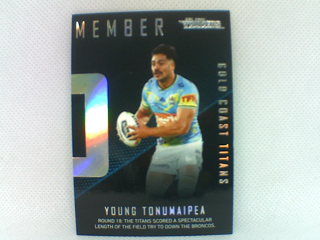 2020 Season to Remember - #15 - Titans - Young Tonumaipea - NRL Traders 2021