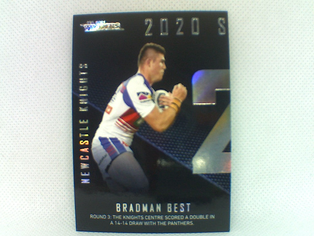 2020 Season to Remember - #22 - Knights - Bradman Best - NRL Traders 2021
