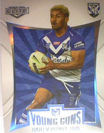 Bailey Biondi-odo from the Young Guns insert series of 2022 NRL Elite trading cards.