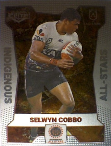 Selwyn Cobbo from the All-Star insert series of 2022 NRL Elite trading cards.