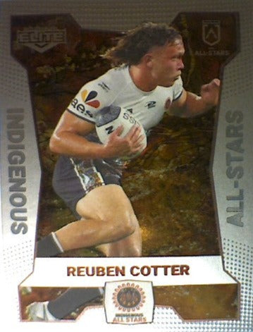Reuben Cotter from the All-Star insert series of 2022 NRL Elite trading cards.