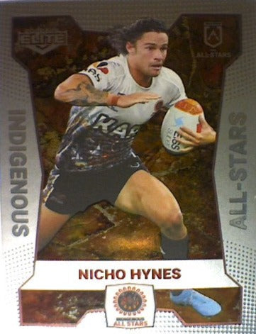 Nicho Hynes from the All-Star insert series of 2022 NRL Elite trading cards.