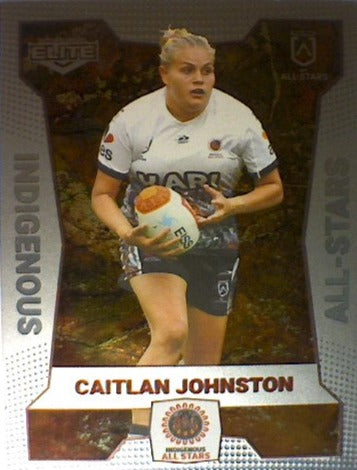 Caitlan Johnston from the All-Star insert series of 2022 NRL Elite trading cards.