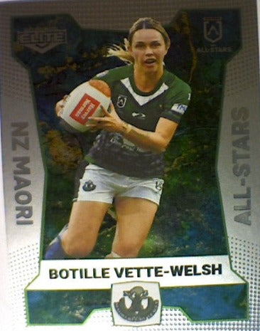 Botille Vette-Welsh from the All-Star insert series of 2022 NRL Elite trading cards.