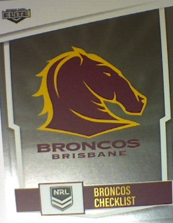 Checklist of the Brisbane Broncos from the NRLW insert series of 2022 NRL Elite trading cards.