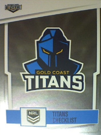 Checklist of the Gold Coast Titans from the NRLW insert series of 2022 NRL Elite trading cards.
