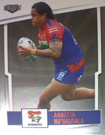Annetta Nu'uausala from the Newcastle Knights from the NRLW insert series of 2022 NRL Elite trading cards.