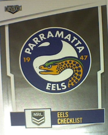 Checklist from the Parramatta Eels from the NRLW insert series of 2022 NRL Elite trading cards.