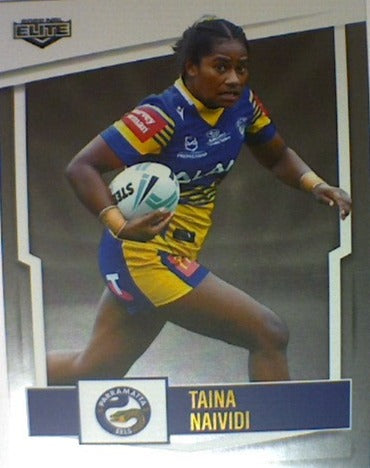 Taina Naividi from the Parramatta Eels from the NRLW insert series of 2022 NRL Elite trading cards.