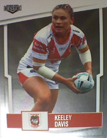 Keeley Davis from the St George Illawarra Dragons from the NRLW insert series of 2022 NRL Elite trading cards.