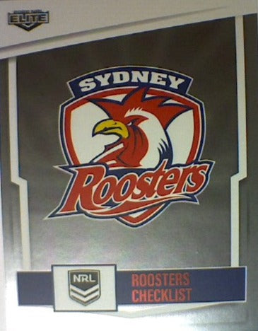 Checklist of the Sydney City Roosters from the NRLW insert series of 2022 NRL Elite trading cards.