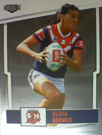 Olivia Kernick of the Sydney City Roosters from the NRLW insert series of 2022 NRL Elite trading cards.