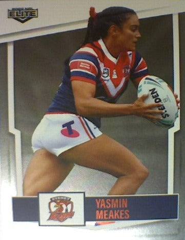 Yasmin Meakes of the Sydney City Roosters from the NRLW insert series of 2022 NRL Elite trading cards.