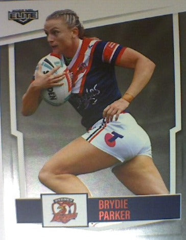Brydie Parker of the Sydney City Roosters from the NRLW insert series of 2022 NRL Elite trading cards.