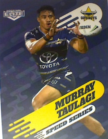 Murray Taulagi of the North Queensland Cowboys Speed Series card from the 2022 NRL Elite trading card release.