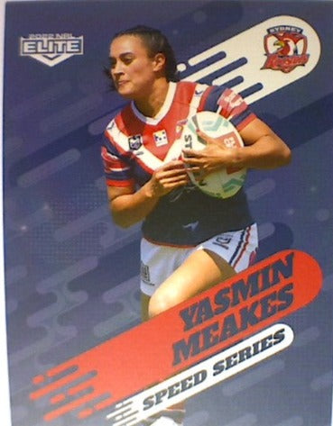 Yasmin Meakes of the Sydney City Roosters Speed Series card from the 2022 NRL Elite trading card release.