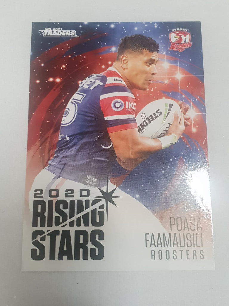2020 Rising Stars - #42 - Roosters - Poasa Faamausili - NRL Traders 2021