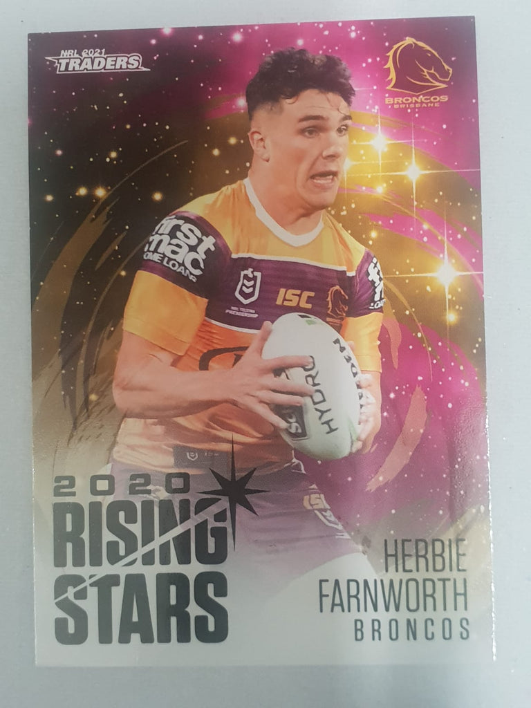 2020 Rising Stars - #2 - Broncos - Herbie Farnworth - NRL Traders 2021