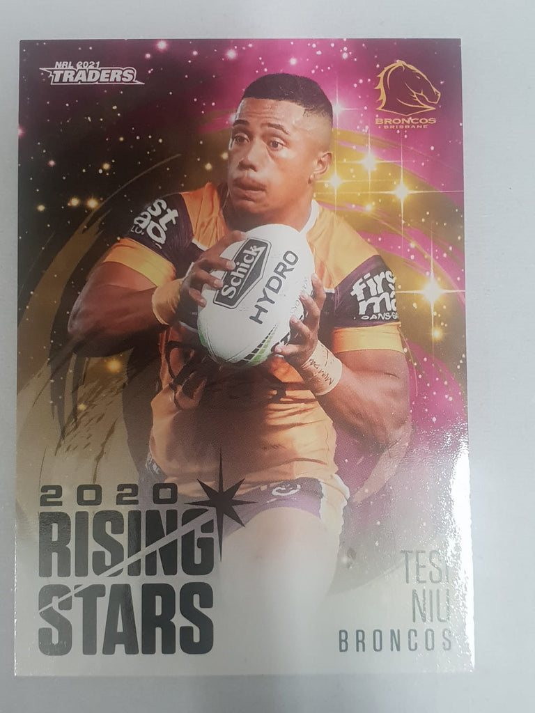 2020 Rising Stars - #3 - Broncos - Tesi Niu - NRL Traders 2021