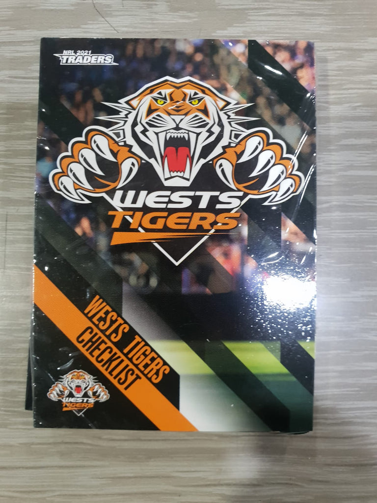 West Coast Tigers Team Set of NRL Traders 2021 Trading Cards wrapped