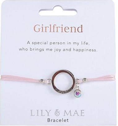 Lily & Mae personalised bracelet for a Girlfriend.