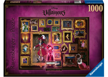Ravensburger 1000 piece jigsaw puzzle from Disney's Villainous range. Captain Hook.