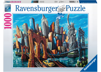1000 Piece Ravensburger Jigsaw Puzzle titled Welcome to New York.