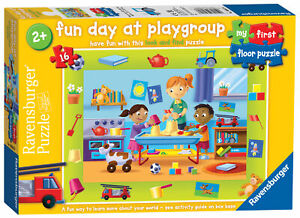 16 Piece Floor Puzzle of a Fun Day at Playgroup from Ravensburger Jigsaw Puzzles.